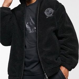 adidas originals C Crest Jacket Stay Warm polar Stand Collar Black